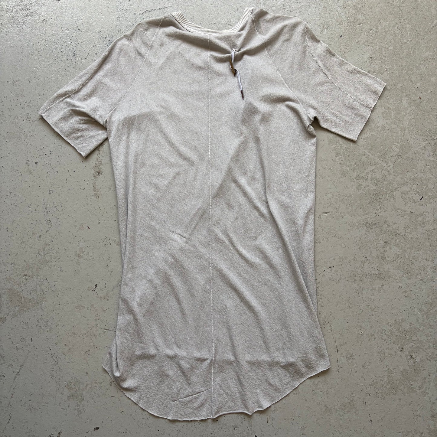 Boris Bidjan Saberi SS24 TS2 Natural Object Dyed Light Grey Short Sleeve Shirt (M)