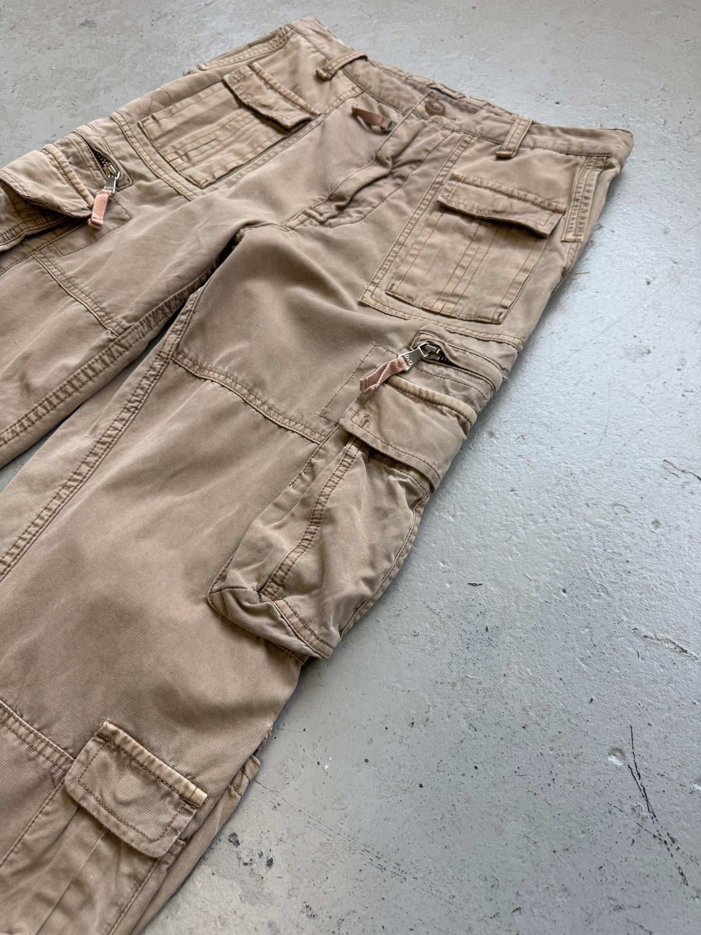 Dolce & Gabbana 2000s Khaki Multi Pocket Cargo Pants (44)