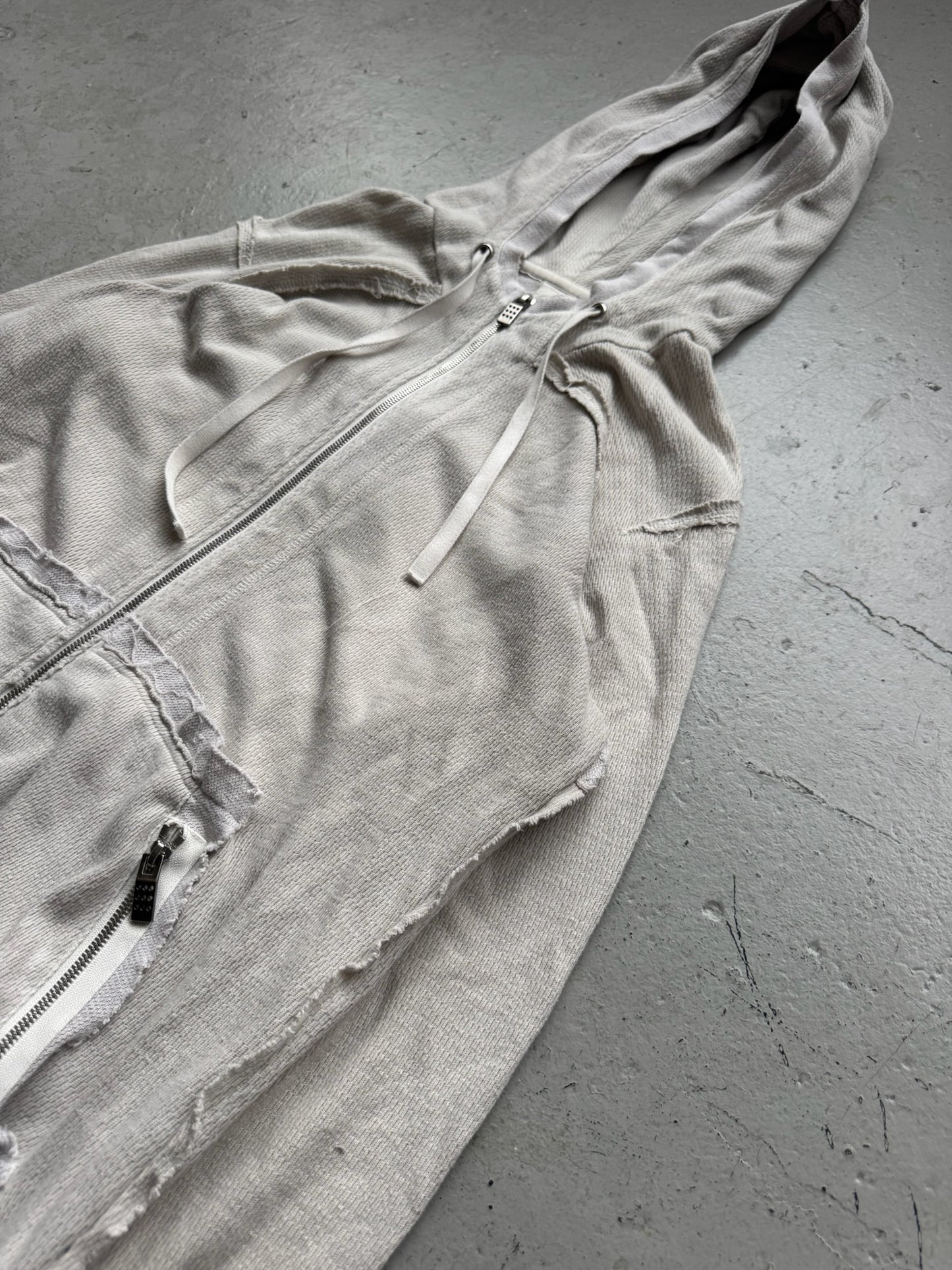 Carpe Diem Distressed Zip Up Hoodie (2)