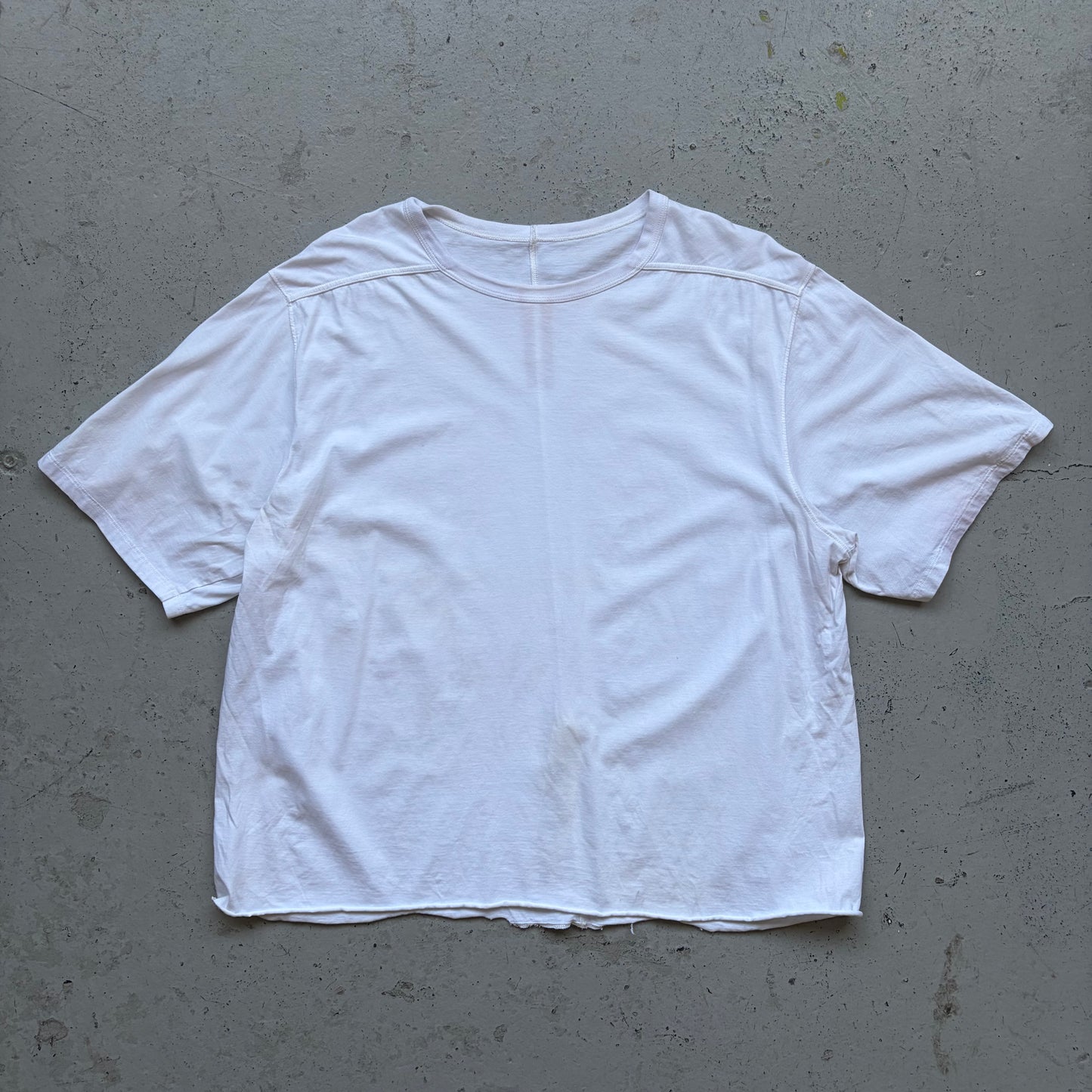 Rick Owens FW25 CONCORDIANS Milk Level Short Sleeve Shirt (BLEACHED) (XXL)