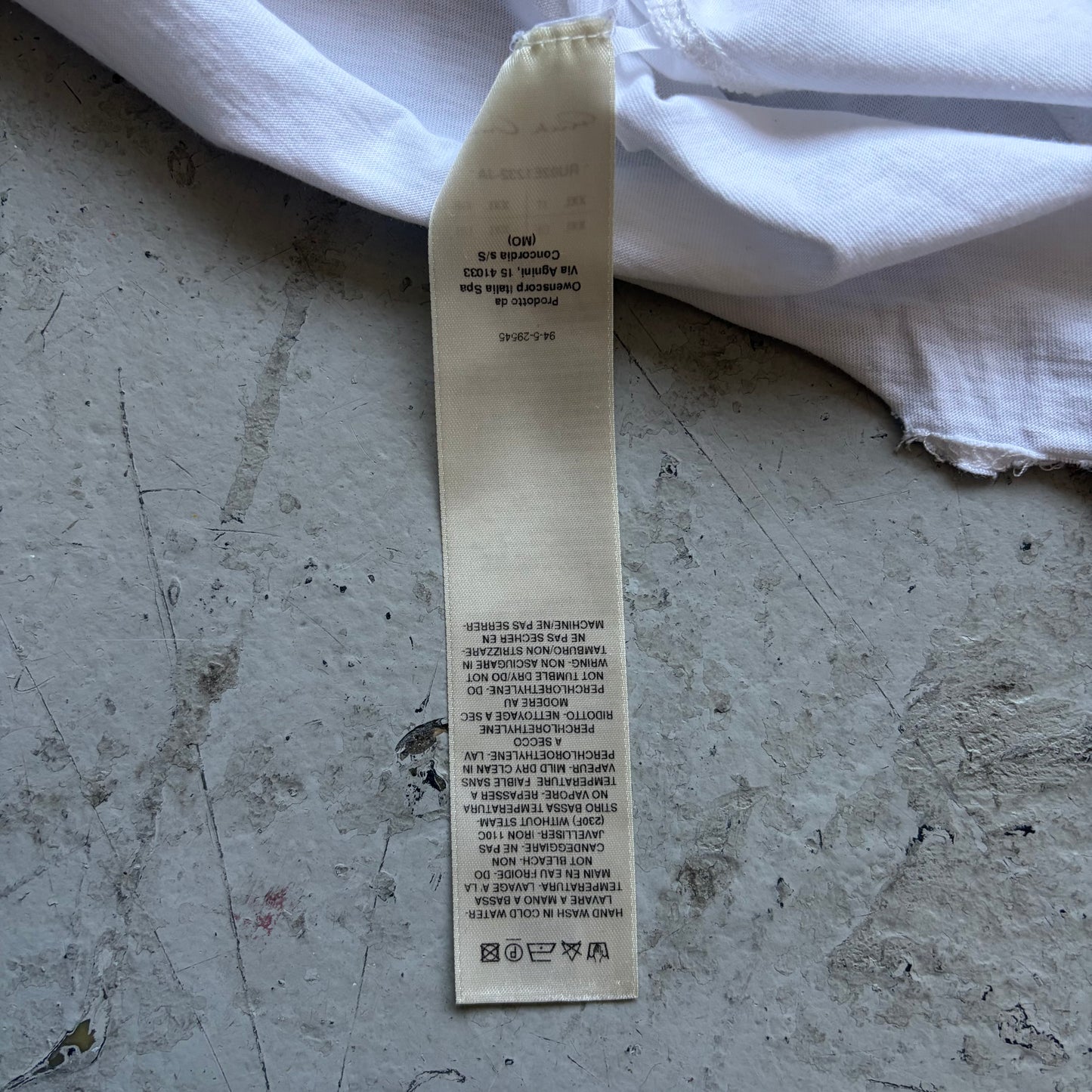 Rick Owens FW25 CONCORDIANS Milk Level Short Sleeve Shirt (BLEACHED) (XXL)