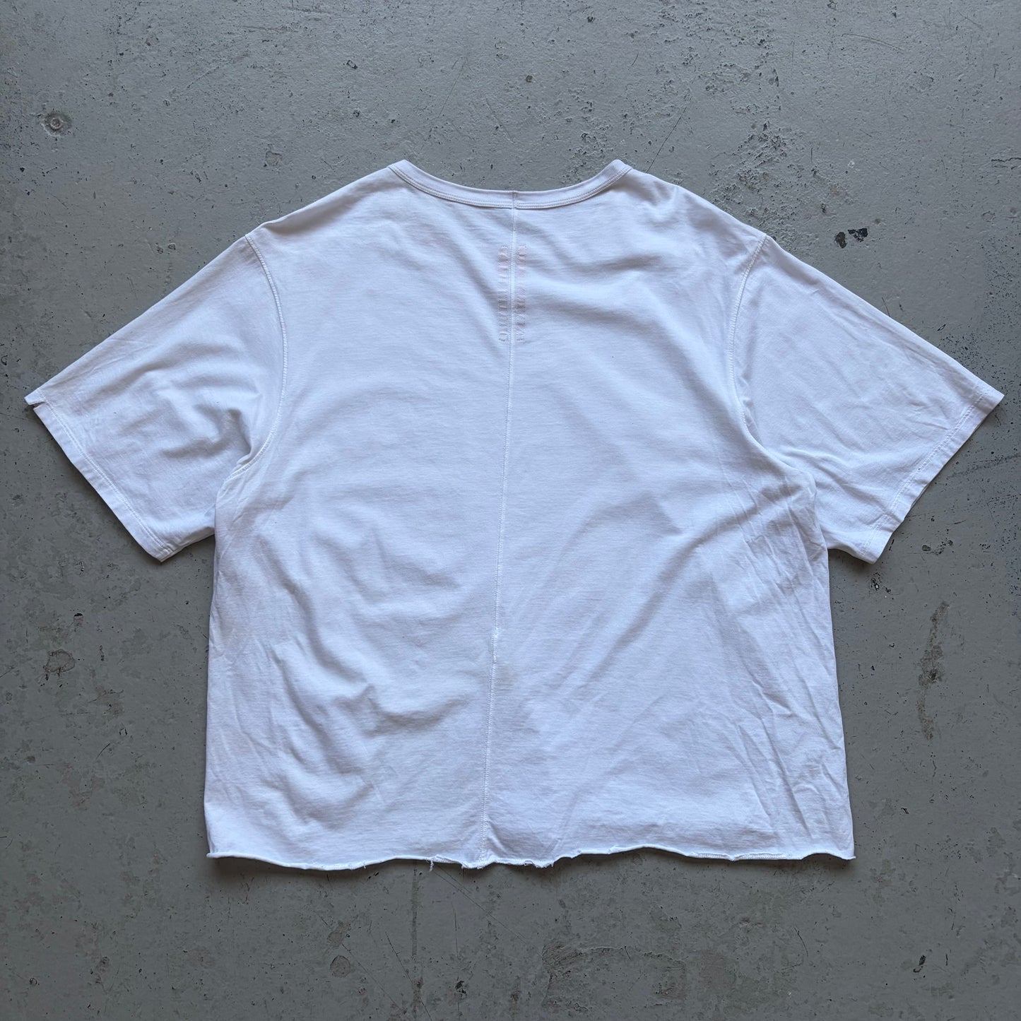 Rick Owens FW25 CONCORDIANS Milk Level Short Sleeve Shirt (BLEACHED) (XXL)