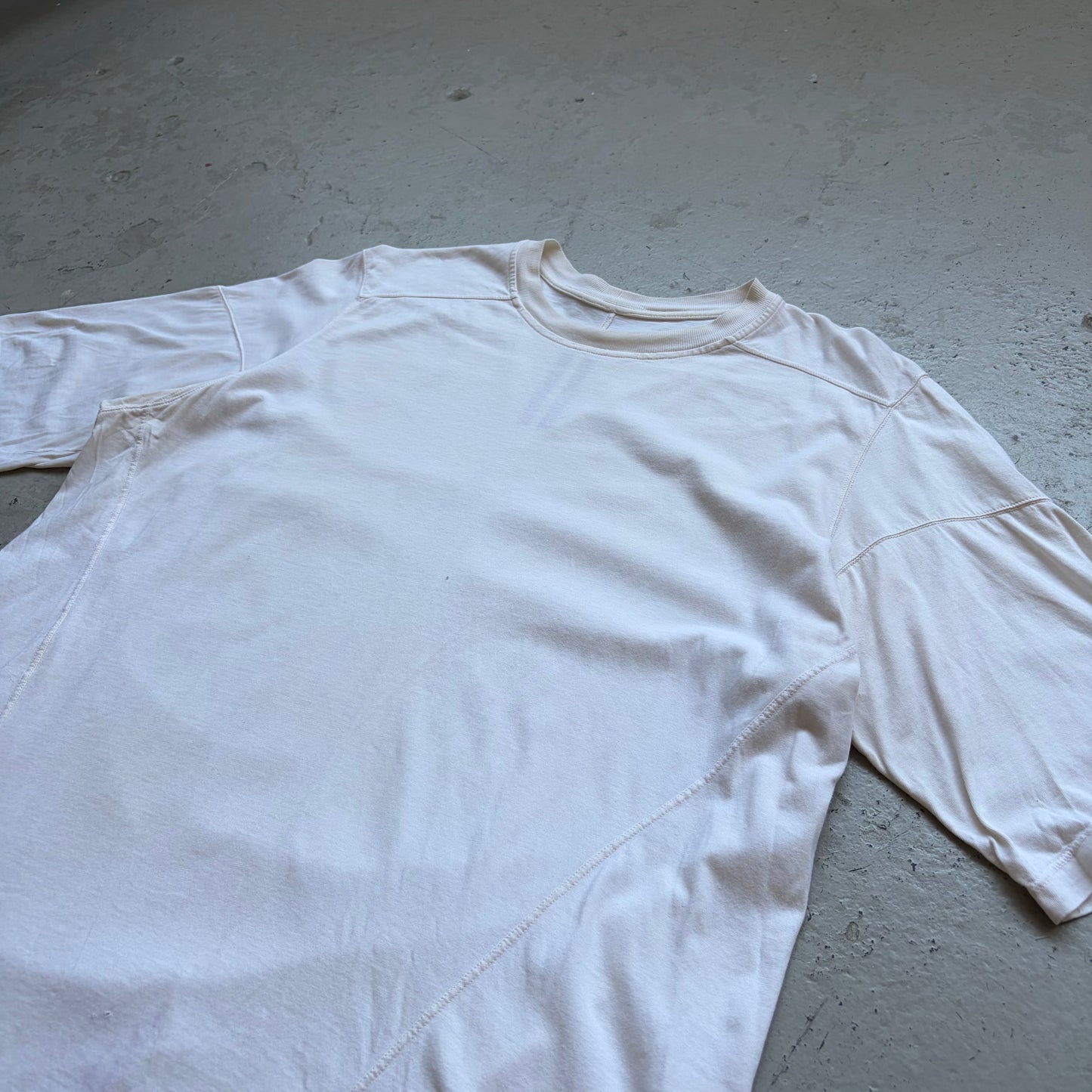 Rick Owens DRKSHDW White Level Short Sleeve Shirt (BLEACHED) (UNI)