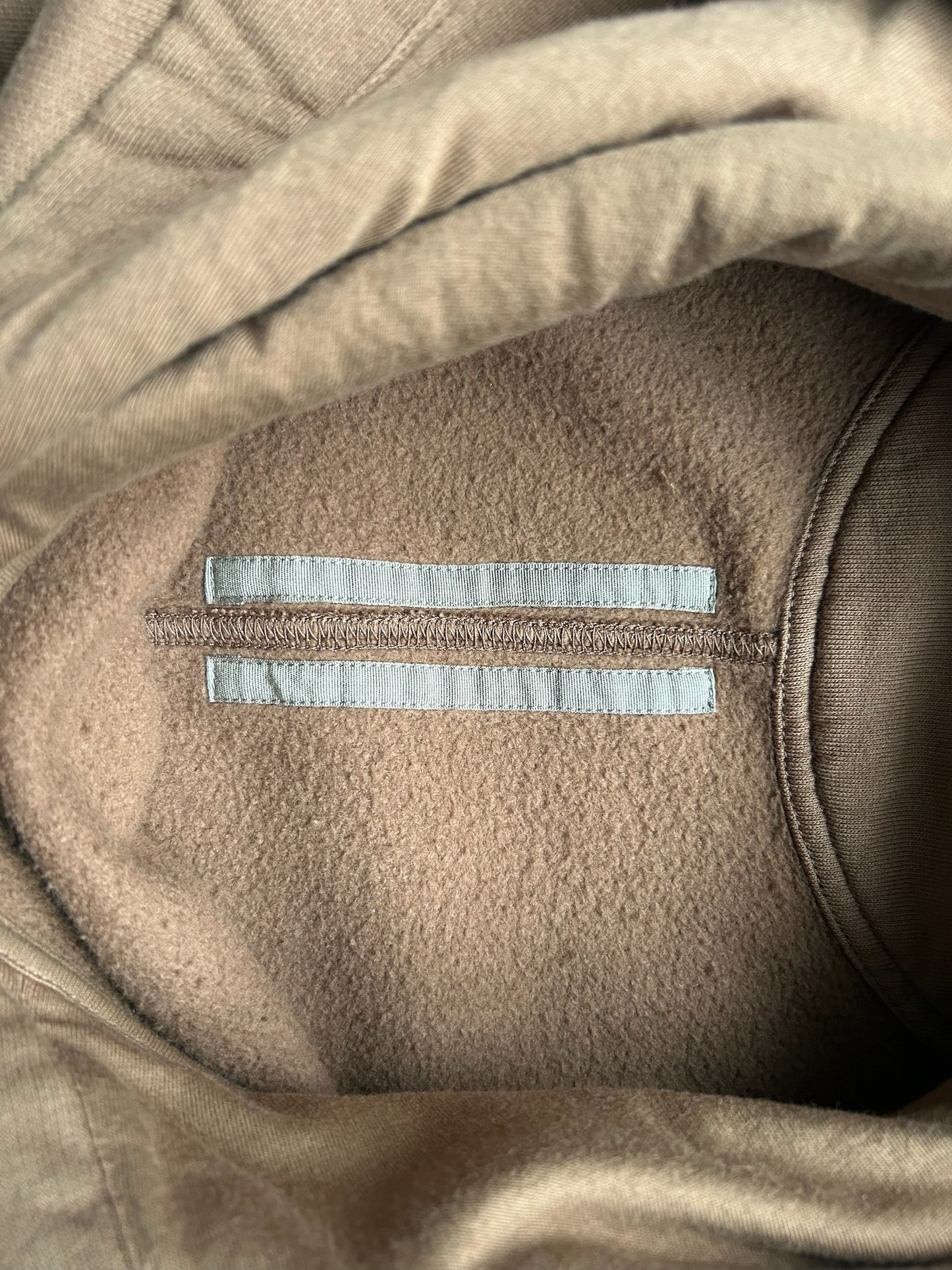 Rick Owens DRKSHDW SS24 Khaki Brown Hoodie (XL)