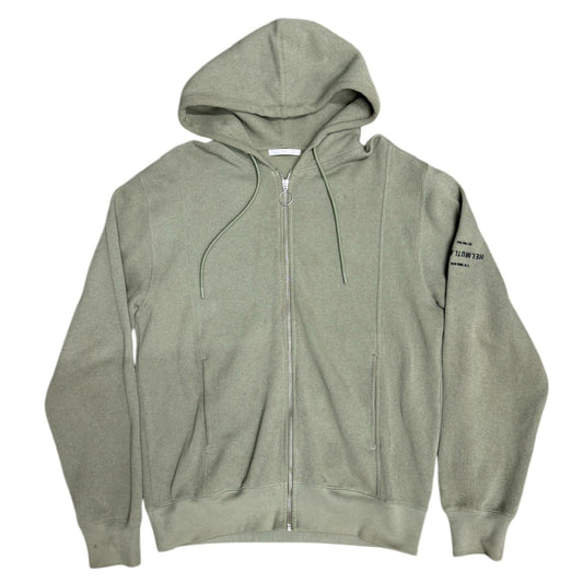 Helmut Lang Olive Knit Zip Up (S)