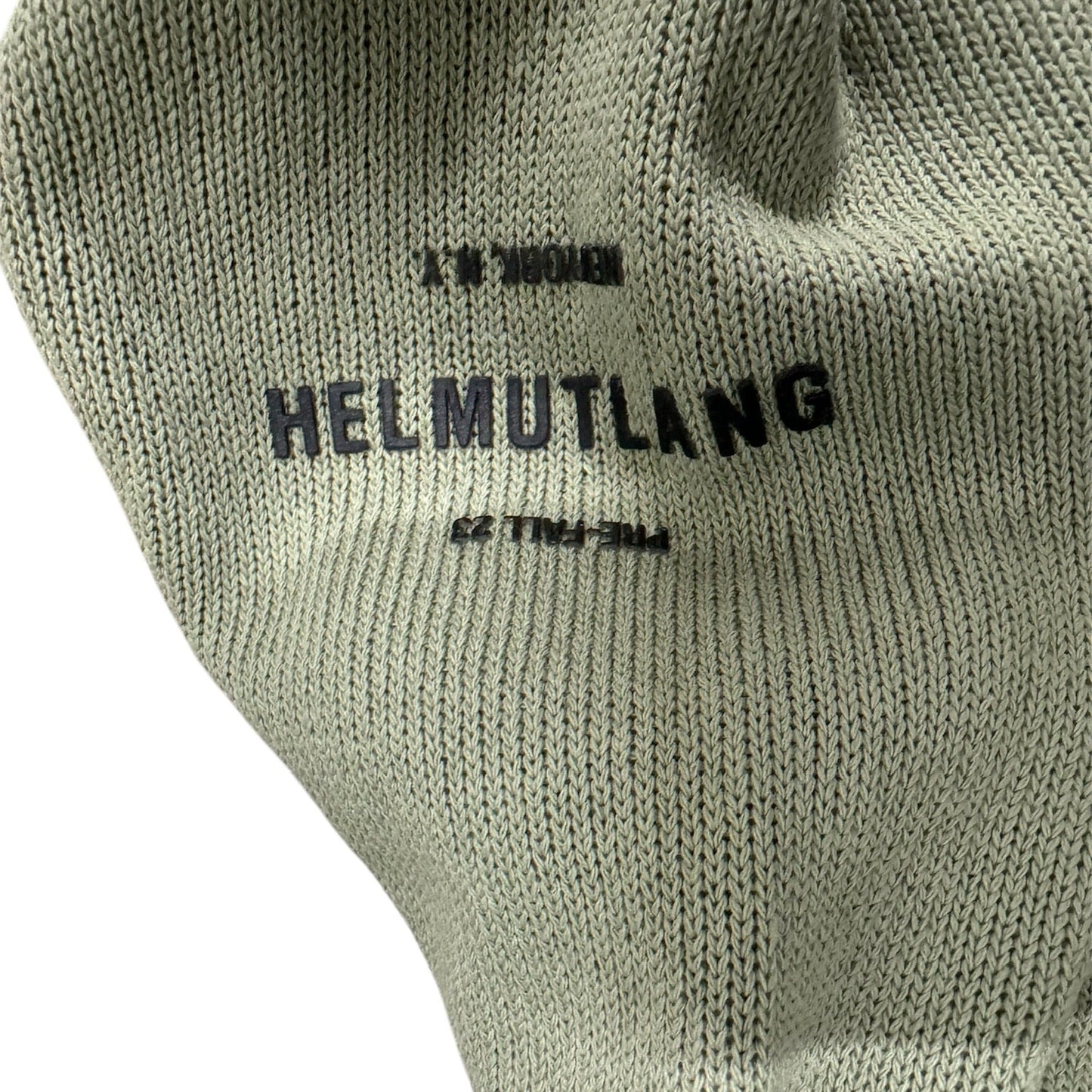 Helmut Lang Olive Knit Zip Up (S)